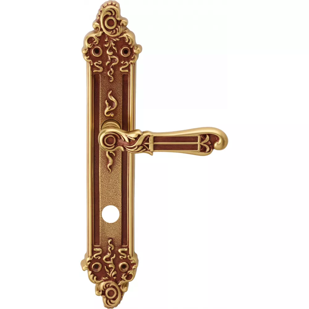 Klamka do drzwi Tiffany - dlugi szyld - blokada WC - DX - wykonczenie OF